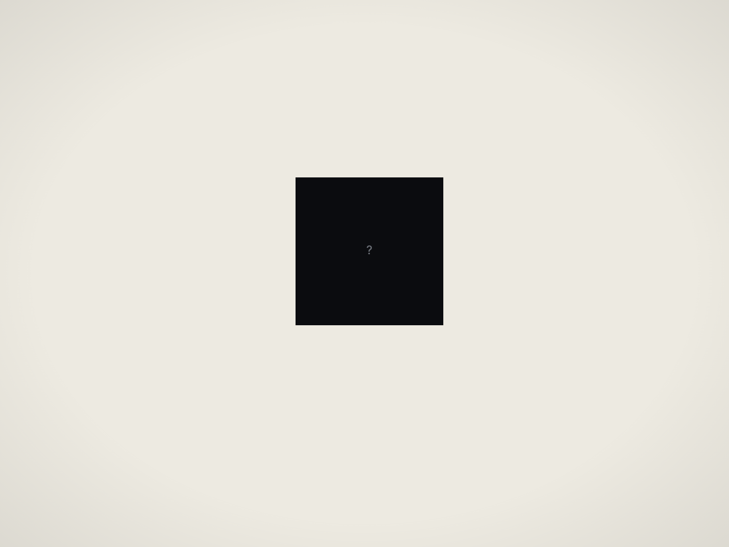 A near-empty page with a single black box and a question mark, captioned: the undisclosed tax.